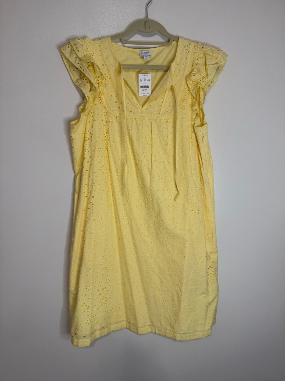 J. Crew NWT Yellow Eyelet Sundress in size 12